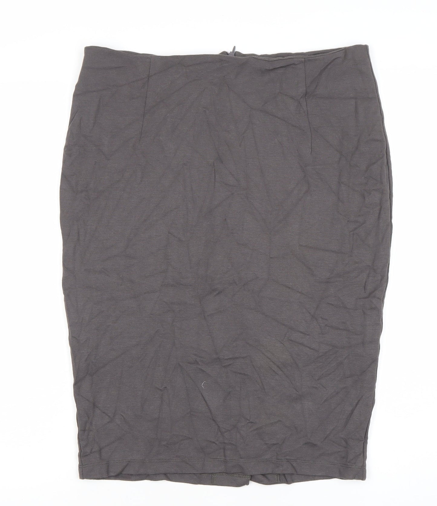 Kettlewell Women’s Grey L Pencil Skirt Stretch Knee Length