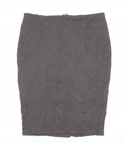Kettlewell Women’s Grey L Pencil Skirt Stretch Knee Length