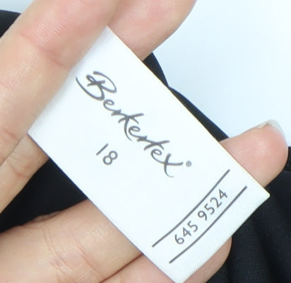 Berkertex Womens Black Size 18 Midi Pencil Skirt Lined