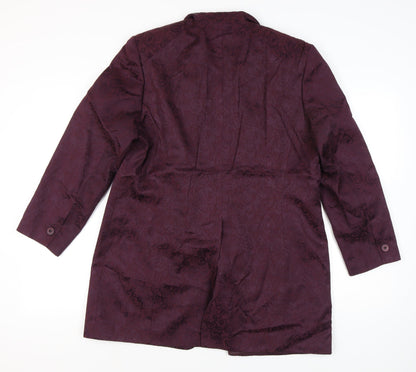 C&A Women Purple Jacquard Suit Jacket UK 18 Workwear Formal