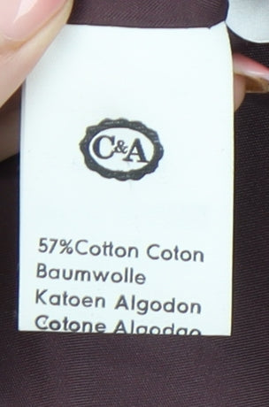 C&A Women Purple Jacquard Suit Jacket UK 18 Workwear Formal