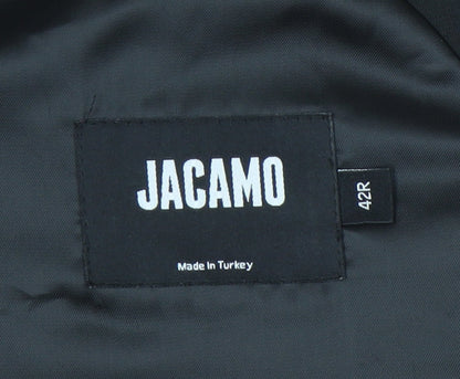 Jacamo Men Black 42R Regular Fit Blazer Jacket Wool Blend