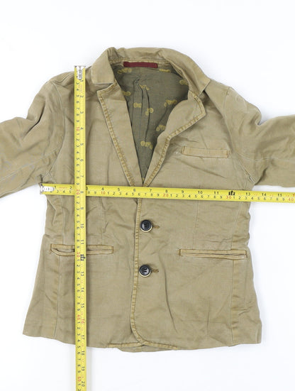 Next Boys Beige Linen Cotton Blazer Jacket 7 Years Smart Casual