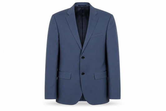 H&M Men’s Blue Slim Fit Blazer Jacket 40R Notch Lapel Two Button