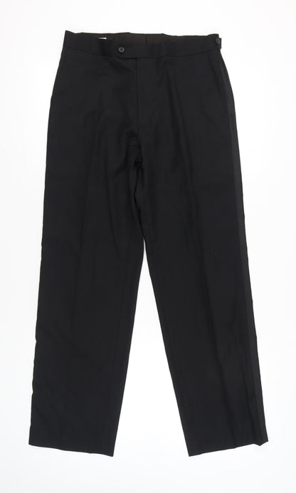 Taylor & Wright Men’s Black 32R Dress Pants Formal Trousers