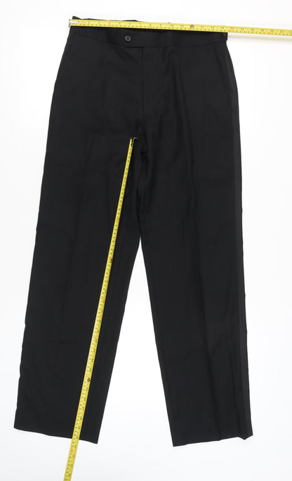 Taylor & Wright Men’s Black 32R Dress Pants Formal Trousers