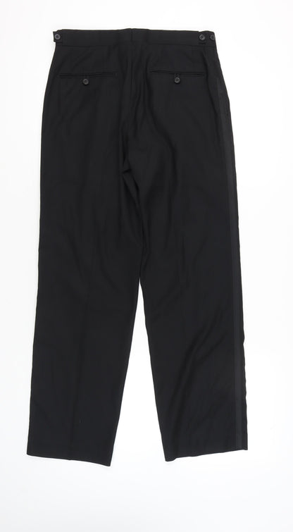 Taylor & Wright Men’s Black 32R Dress Pants Formal Trousers