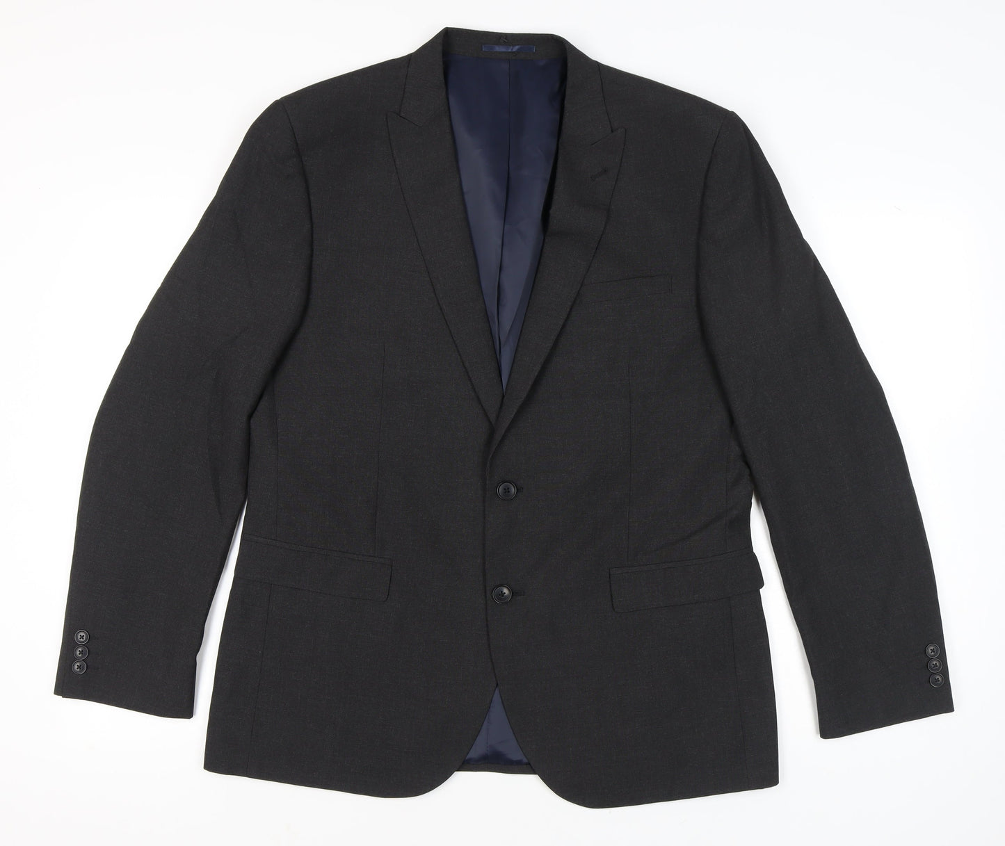 Next Men’s Black Blazer Jacket 44” Chest Regular Fit Two-Button Formal