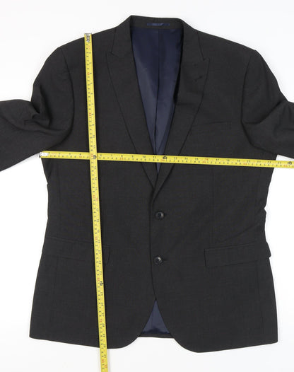 Next Men’s Black Blazer Jacket 44” Chest Regular Fit Two-Button Formal