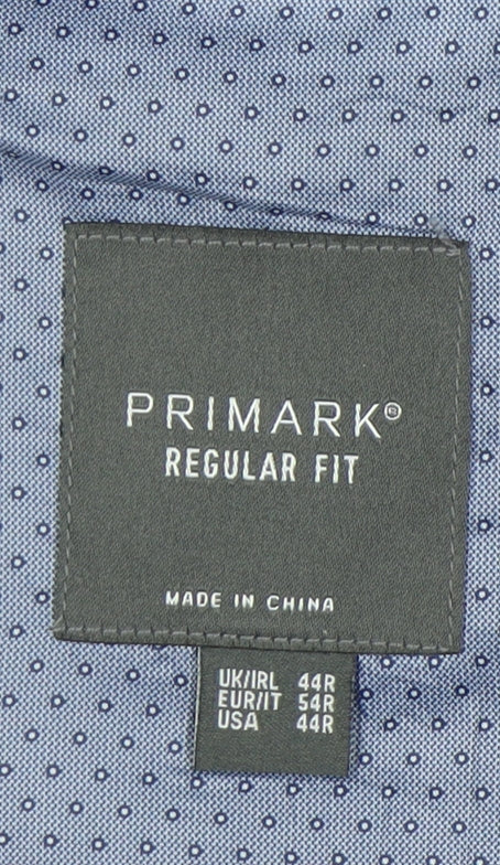 Primark Mens Grey Blazer Jacket Regular Fit Size 44R Smart Formal