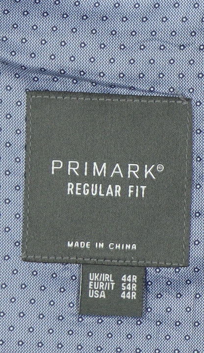 Primark Mens Grey Blazer Jacket Regular Fit Size 44R Smart Formal
