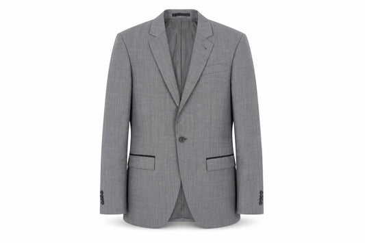 Topman Mens Grey Suit Jacket Blazer 36 Chest Classic Notch Lapel