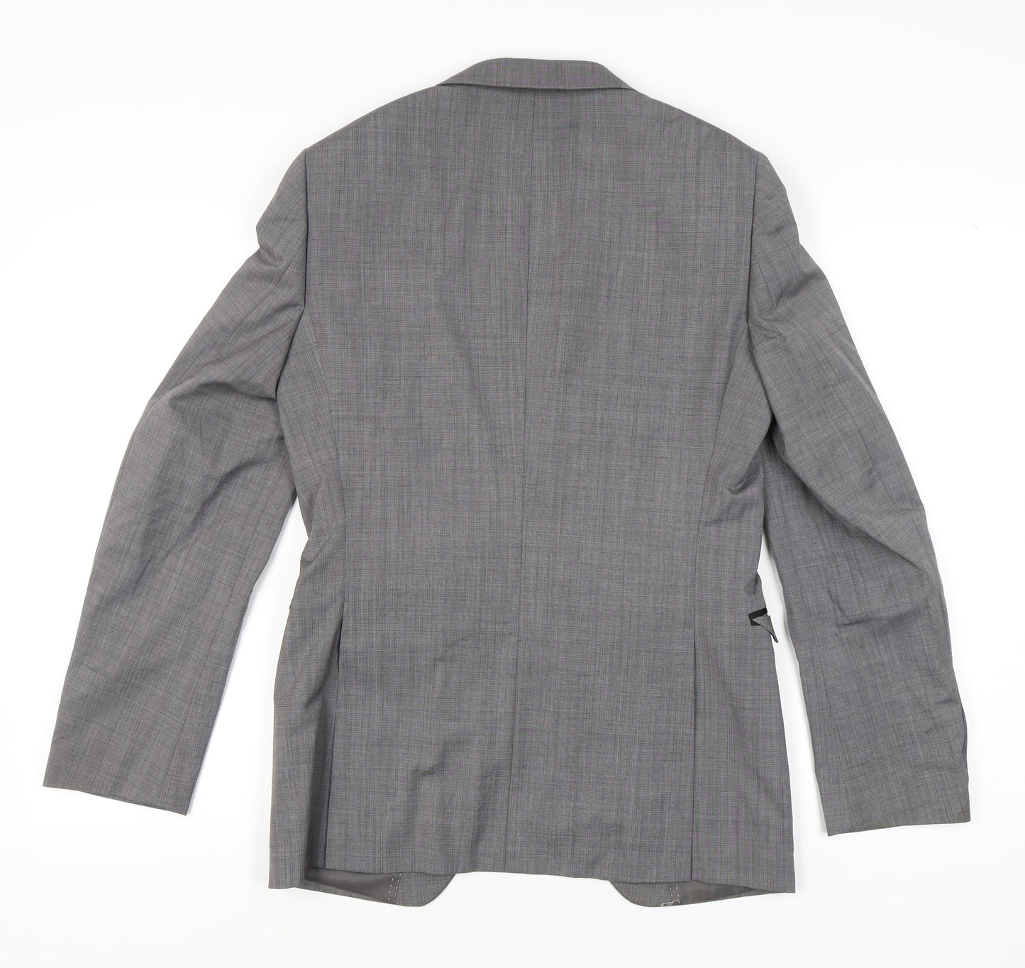 Topman Mens Grey Suit Jacket Blazer 36 Chest Classic Notch Lapel