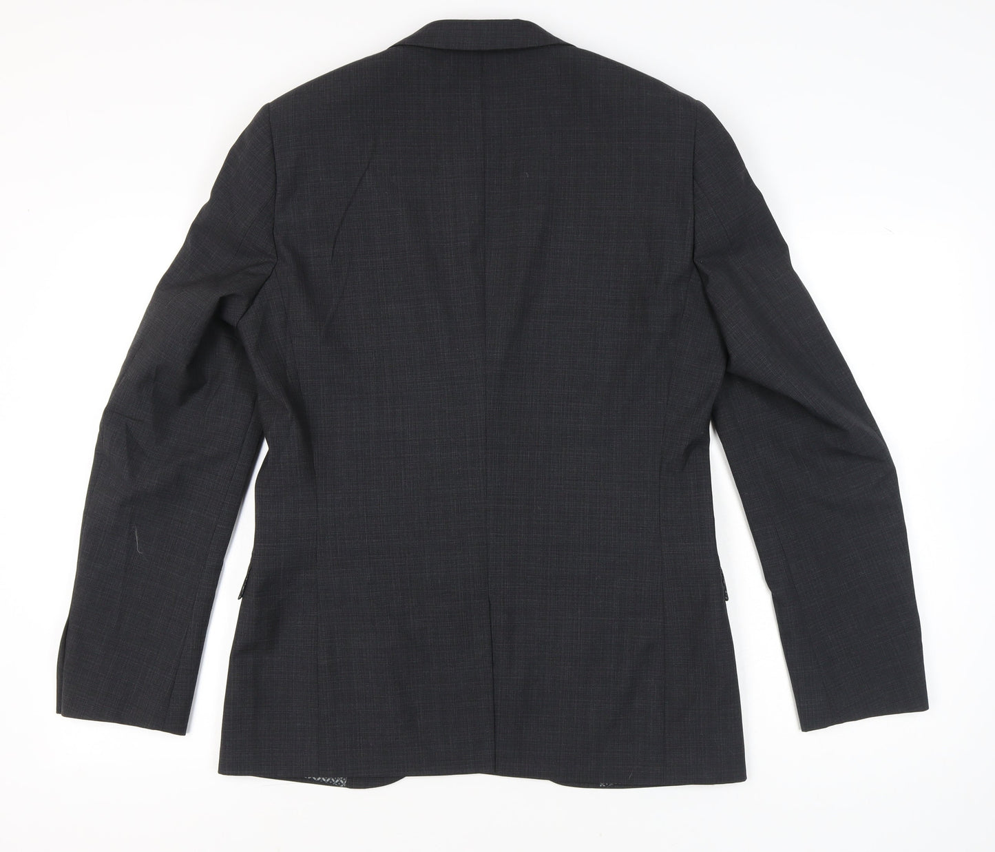 Next Men’s Grey Wool Blend Blazer Jacket 40 Long Single Breasted