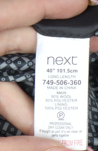 Next Men’s Grey Wool Blend Blazer Jacket 40 Long Single Breasted