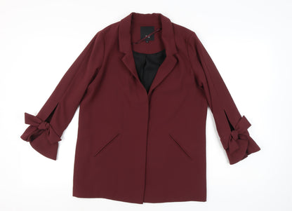River Island Women Red Size 10 Blazer Mid Length Jacket