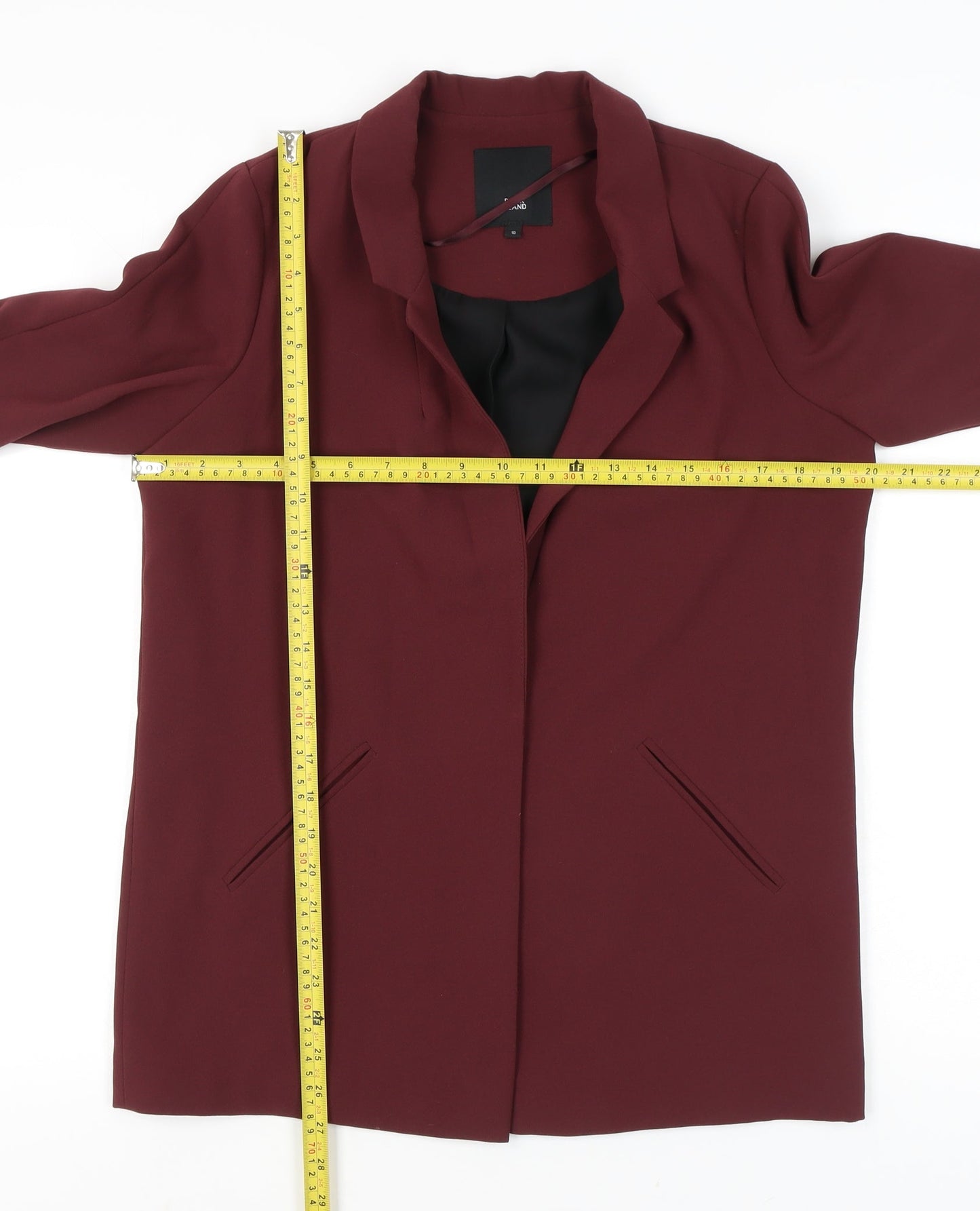 River Island Women Red Size 10 Blazer Mid Length Jacket