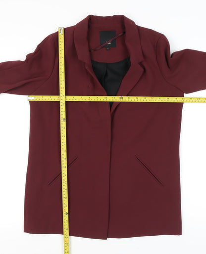 River Island Women Red Size 10 Blazer Mid Length Jacket