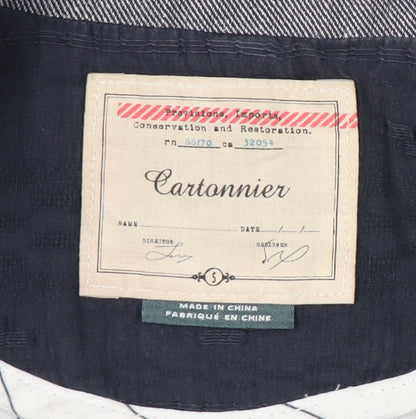 Cartonnier Womens Grey Linen Blend Blazer Jacket Size S