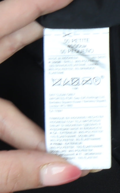 Banana Republic Women Black Petite 2XS Slim Fit One-Button Blazer