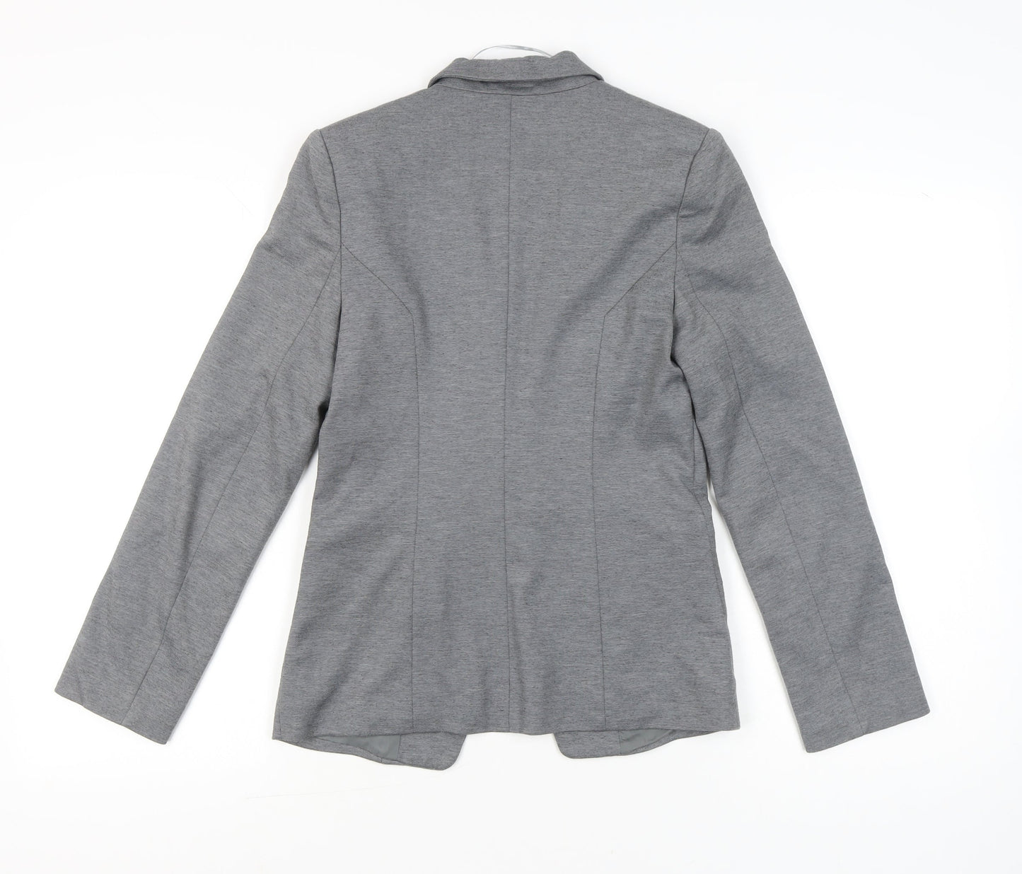 Oasis Women’s Grey Blazer Jacket Size 8 Regular Fit Notch Lapel