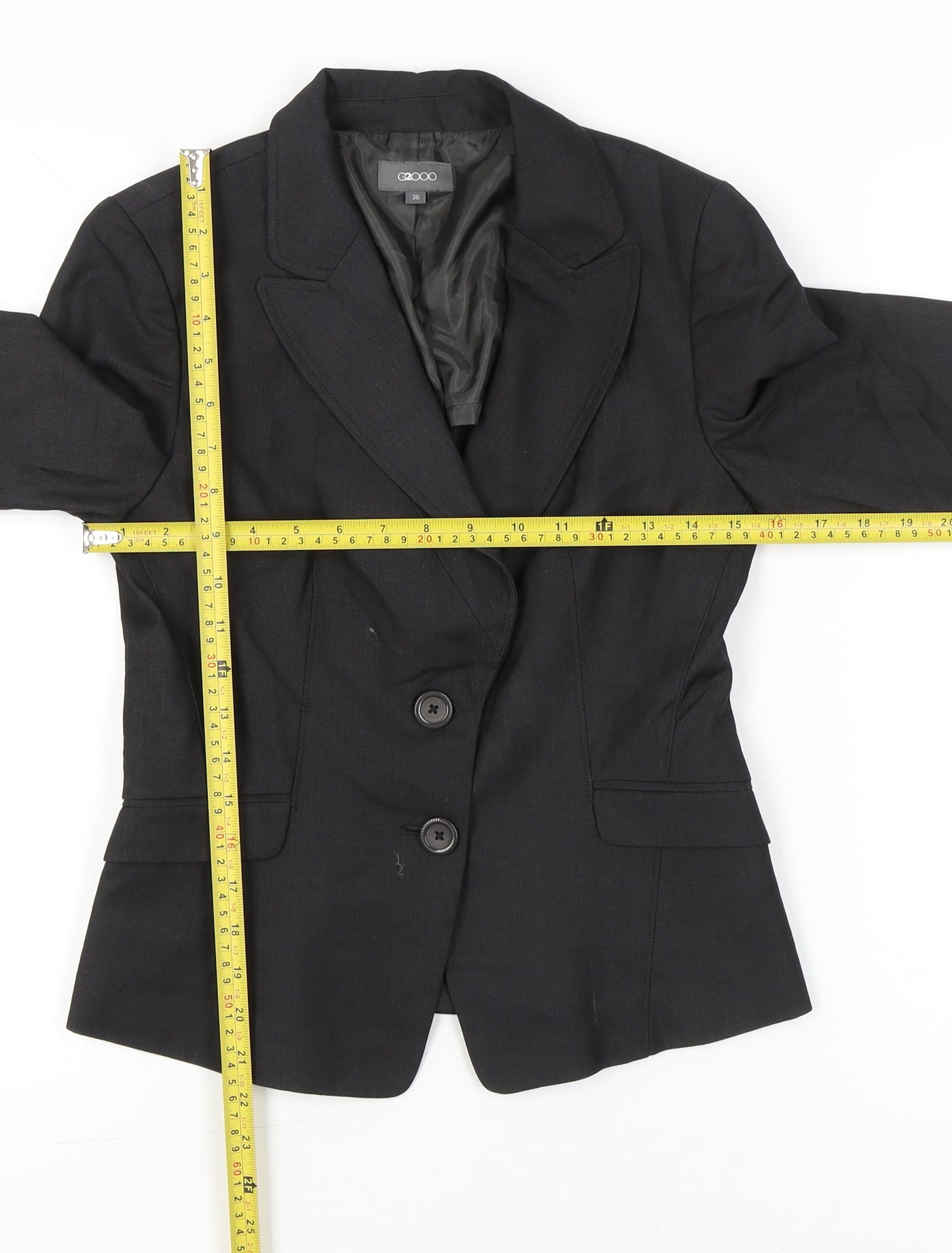 G2000 Womens Black Blazer Size 8 Tailored Work Jacket