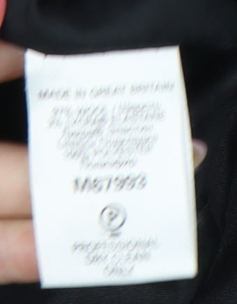 Next Womens Black Wool Blend Pinstripe Suit Jacket UK 12 Regular Fit