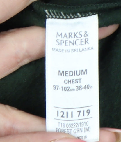 Mens UK Size M Marks and Spencer Green Basic Jacket