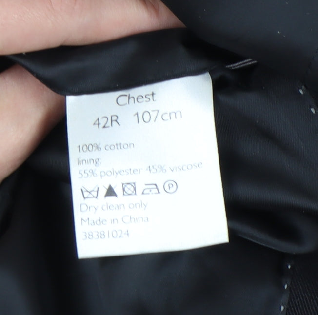 Mens UK Size 42 John Lewis Regular Black Suit Jacket
