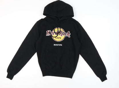 Womens UK Size S Hard Rock Cafe Black Pullover Hoodie