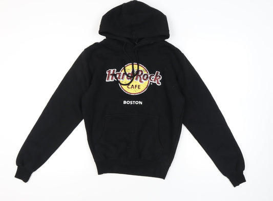 Womens UK Size S Hard Rock Cafe Black Pullover Hoodie
