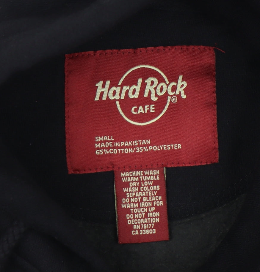 Womens UK Size S Hard Rock Cafe Black Pullover Hoodie