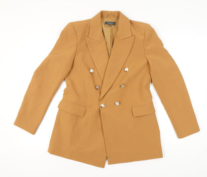 Primark Women Brown Size 12 Double Breasted Blazer Jacket
