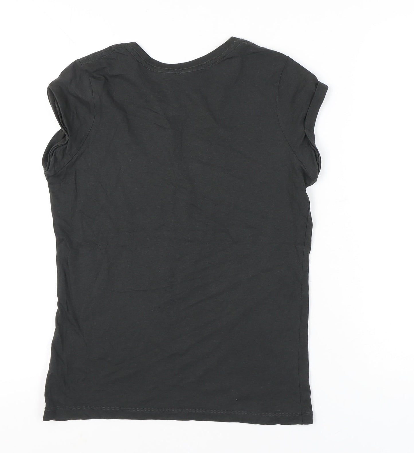 New Look Womens Black Graphic Mexico City T-Shirt Size 10