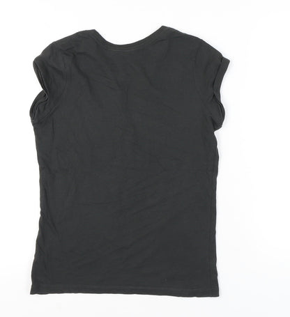 New Look Womens Black Graphic Mexico City T-Shirt Size 10