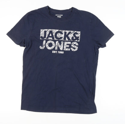 Mens UK Size L JACK & JONES Blue  T-Shirt