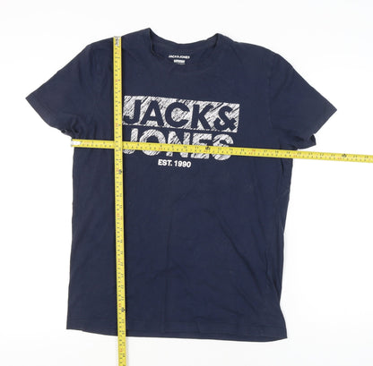 Mens UK Size L JACK & JONES Blue  T-Shirt