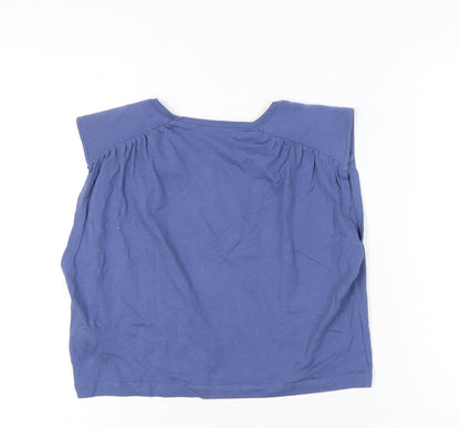 Womens UK Size S Zara Blue Basic Blouse