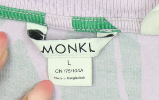 Womens UK Size L Monki Green Cropped T-Shirt