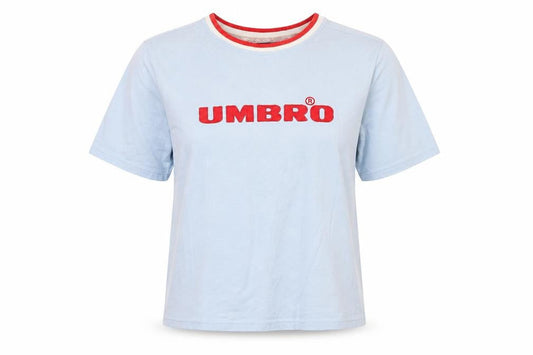 Womens UK Size S Umbro Blue Ringer T-Shirt