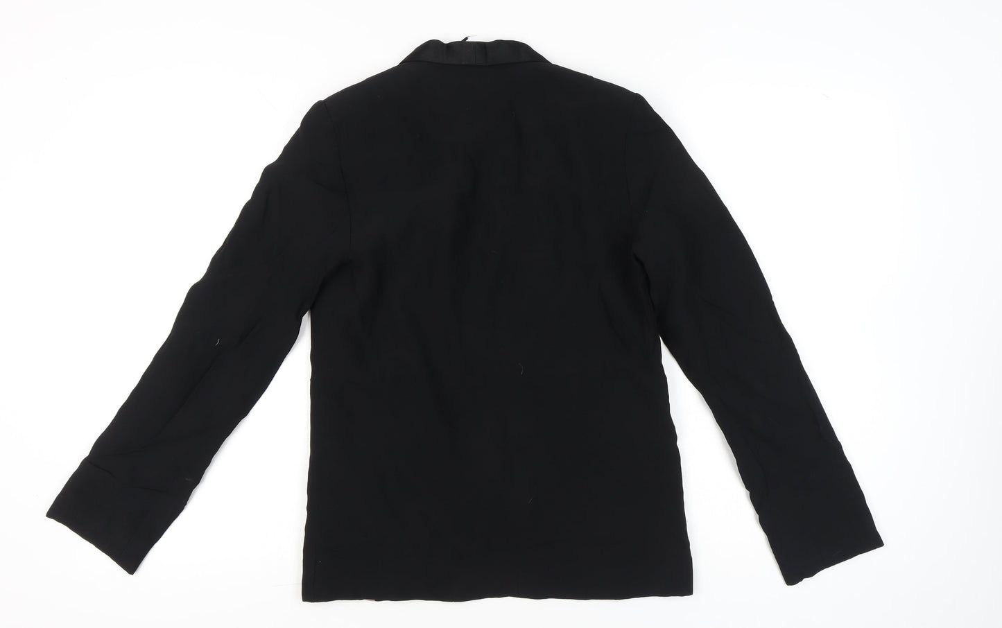 Oasis Women’s Black Blazer Size 8 Shawl Lapel One Button Jacket