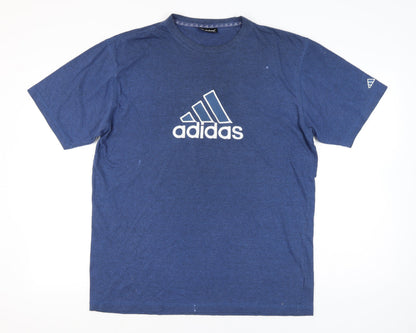 Mens UK Size L adidas Blue  T-Shirt