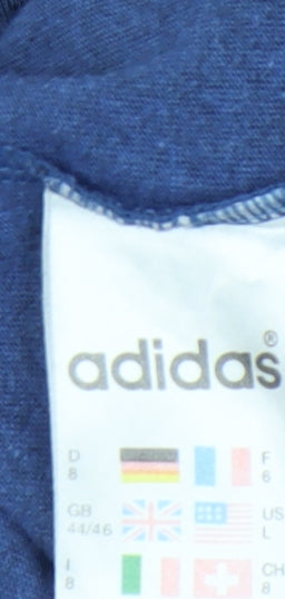 Mens UK Size L adidas Blue  T-Shirt