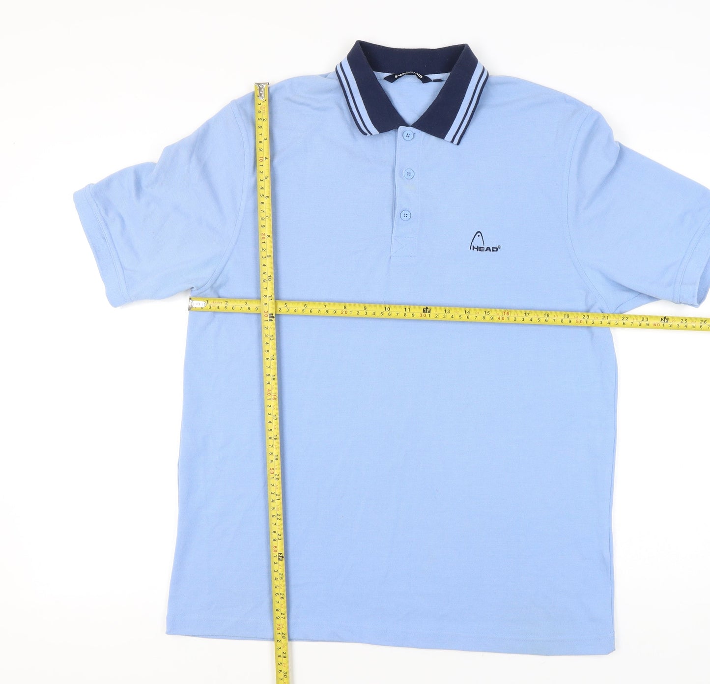 HEAD Mens Blue XL Polo Shirt Cotton Blend Short Sleeve Sports Casual