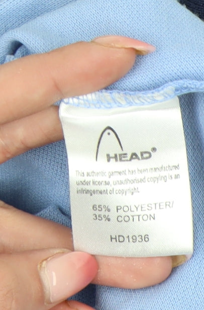 HEAD Mens Blue XL Polo Shirt Cotton Blend Short Sleeve Sports Casual