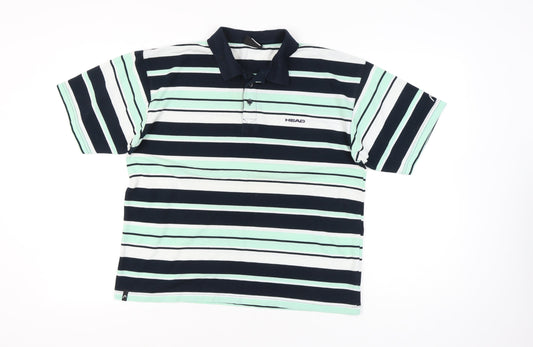 Head Men’s Multicoloured Striped Polo Shirt Size L