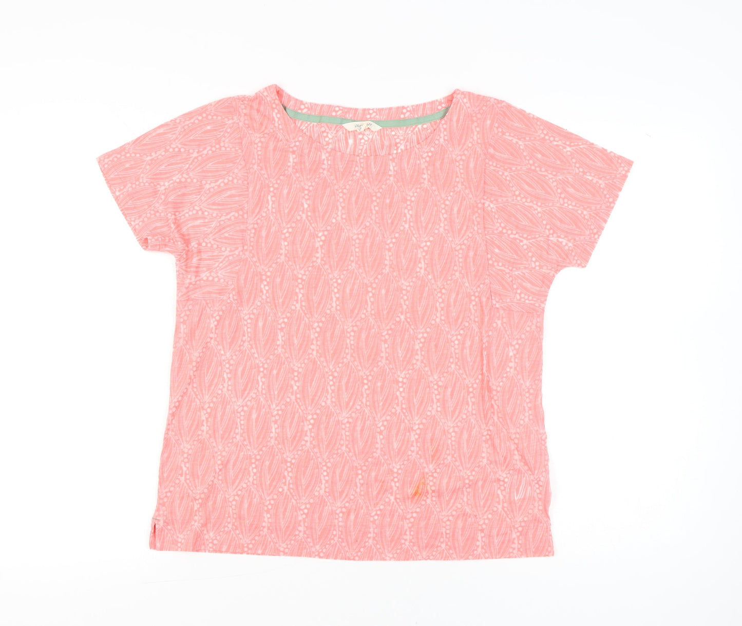 Womens UK Size 10 White Stuff Pink Basic T-Shirt