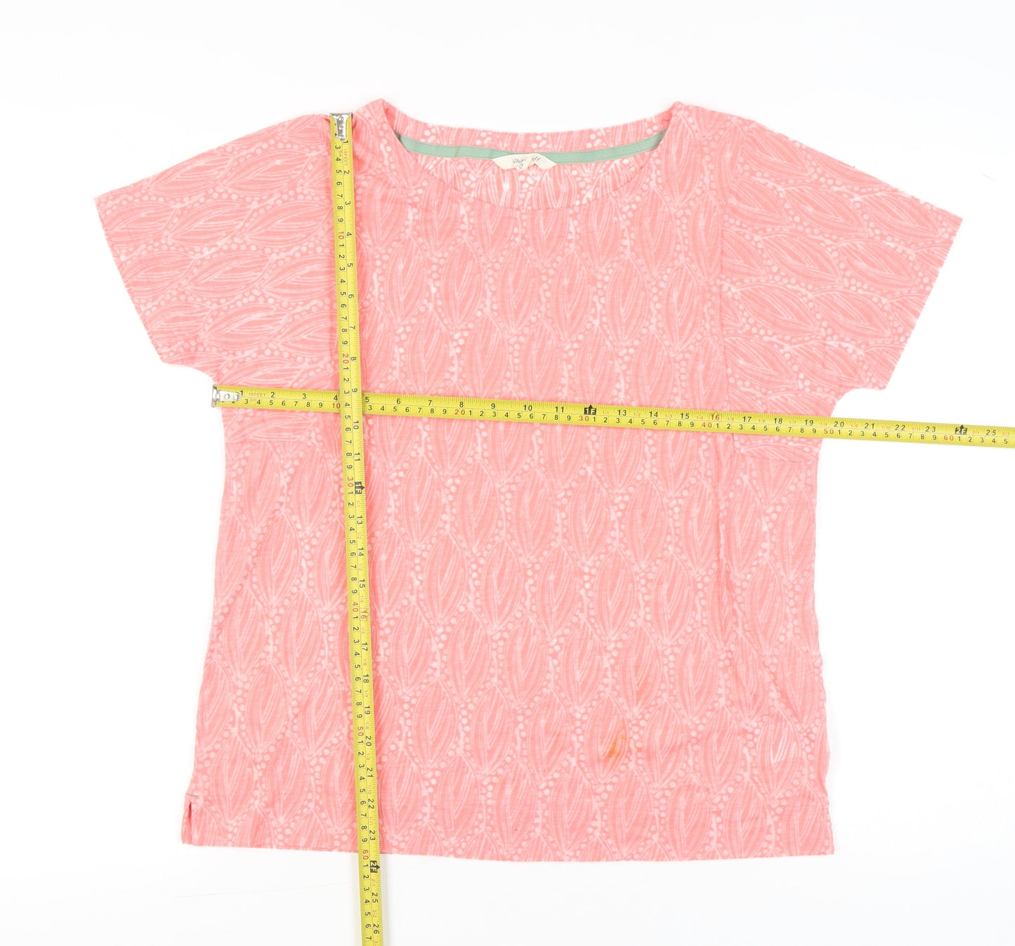 Womens UK Size 10 White Stuff Pink Basic T-Shirt