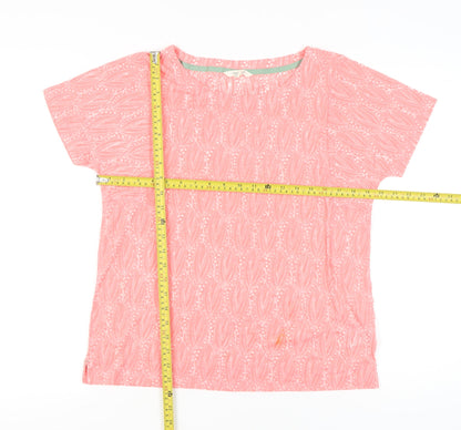 Womens UK Size 10 White Stuff Pink Basic T-Shirt