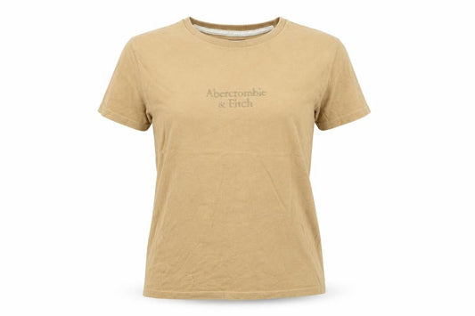 Womens UK Size XS Abercrombie & Fitch Beige Basic T-Shirt